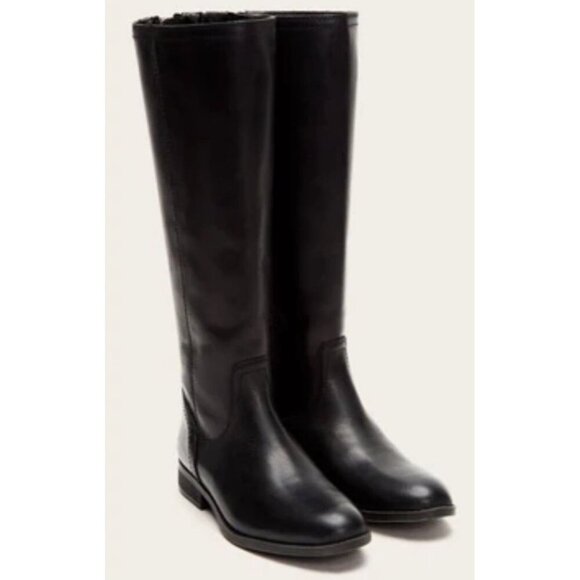 Frye and Co. Jolie Back Zip Riding Fashion Black Boots Size 6 #3470691 NEW - Picture 1 of 8